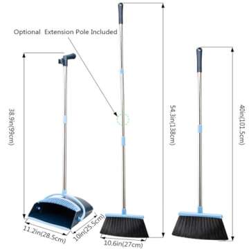 OLLSDIRE Broom and Dustpan Set for Home 2024