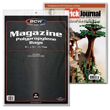 BCW Crystal Clear 2-mil Polypropylene Magazine Bags 8-3/4" X 11-1/8" with 1-1/2" Flap. (300-Count)