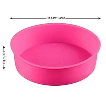KOOTIPS Baking Silicone 10-Inch Round Cake Pan Baking Mold, BPA Free, Non-Stick European-Grade Silicone, 2.16-Inches Deep