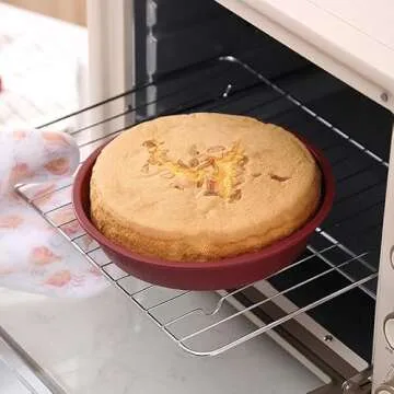 KOOTIPS Baking Silicone 10-Inch Round Cake Pan Baking Mold, BPA Free, Non-Stick European-Grade Silicone, 2.16-Inches Deep