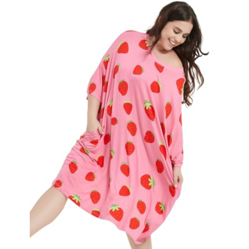 Comfortable Plus Size Nightgown with Pockets for Women
