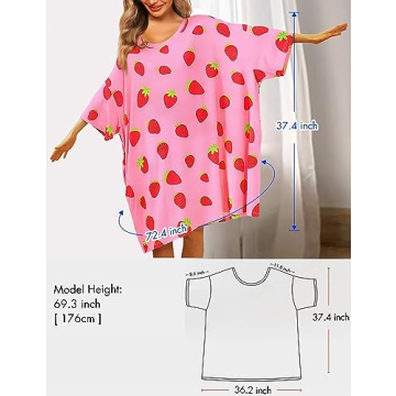 Comfortable Plus Size Nightgown with Pockets for Women