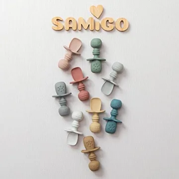 SAMiGO Silicone Baby Spoons for Safe Self-Feeding 6+