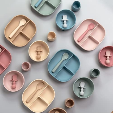 SAMiGO Silicone Baby Spoons for Safe Self-Feeding 6+