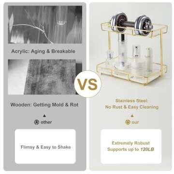 Dobbyby Bathroom Organizer Countertop Perfume Organizer Makeup Organizer Cosmetics Storage Display R...