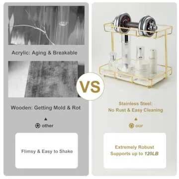 Dobbyby Bathroom Organizer Countertop Perfume Organizer Makeup Organizer Cosmetics Storage Display R...