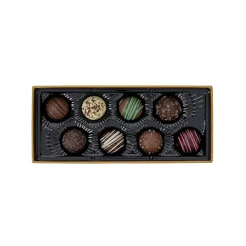 CRAVINGS BY ZOE Chocolate Truffle Gift Box | 8 Count | Assorted Gourmet Milk & Dark Chocolate Candy Food Gift Basket Christmas, Birthday, Get Well, Holiday, Thank You Men Women Mom Dad Family Him Her