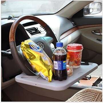 Steering Wheel Tray, Car Table Tray, Steering Wheel Desk for Laptop and Vehicle Seat Mount Notebook ...
