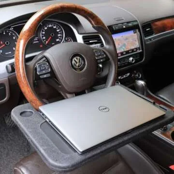 Steering Wheel Tray, Car Table Tray, Steering Wheel Desk for Laptop and Vehicle Seat Mount Notebook Laptop Eating Desk,car Trays for Eating Black