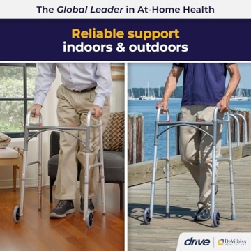 Drive Medical Adjustable Folding Walker for Easy Mobility