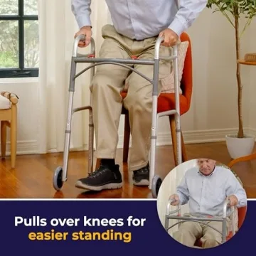 Drive Medical Adjustable Folding Walker for Easy Mobility