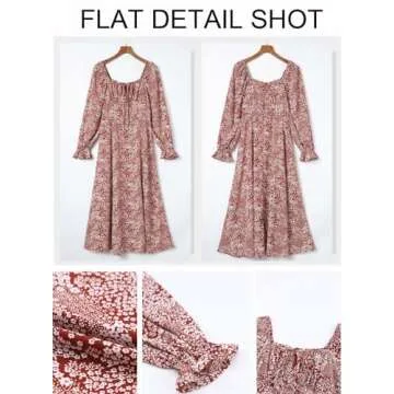 Stylish BLENCOT Floral Maxi Dress for Women - Red & Vibrant