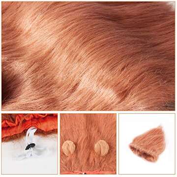Dog Costume, Halloween Dog Costumes Lion Mane for Medium Large Dogs, Realistic Lion Wig Costumes for Dogs, Funny Dog Costumes Wig, Halloween Christmas Costumes for Dogs for Photoshoots Entertainment