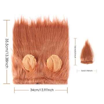 Dog Costume, Halloween Dog Costumes Lion Mane for Medium Large Dogs, Realistic Lion Wig Costumes for Dogs, Funny Dog Costumes Wig, Halloween Christmas Costumes for Dogs for Photoshoots Entertainment