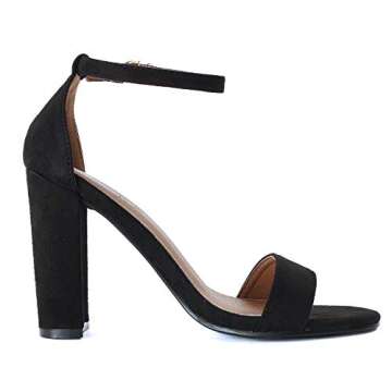 Stylish Guilty Shoes Shirley-1 Black Suede Heels for Women