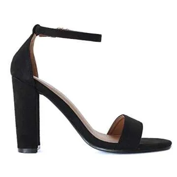 Stylish Guilty Shoes Shirley-1 Black Suede Heels for Women