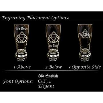 Celtic Dragon Shot Glass Set of 6 - Free Personalized Engraving