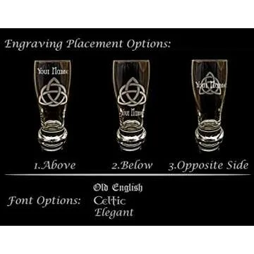 Celtic Dragon Shot Glass Set of 6 - Free Personalized Engraving