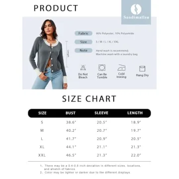 Saodimallsu Womens Cropped Cardigan Sweaters Button Down Open Front Long Sleeve Fall Trendy Color Block Knit Coats Apricot