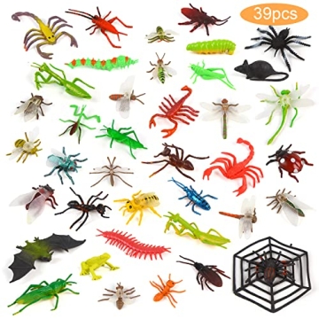 FINGOOO 39 Pack Insects and Bugs for Kids - Assorted Educational Bug Toys