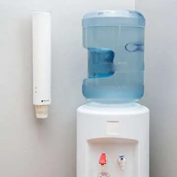 San Jamar Small Cup Dispenser for 3-5 Oz Cups - White