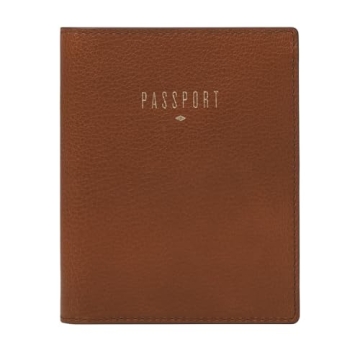 Fossil Women's Leather Passport Holder - Chic RFID Blocking Travel Wallet