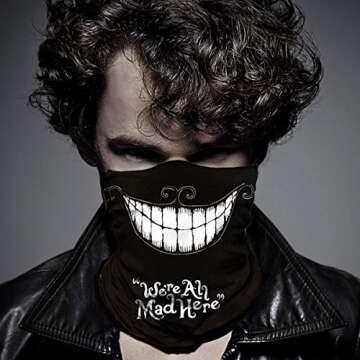 Skull Face Mask Vivid 3D Tube Gaiter - Multi Functional Protection