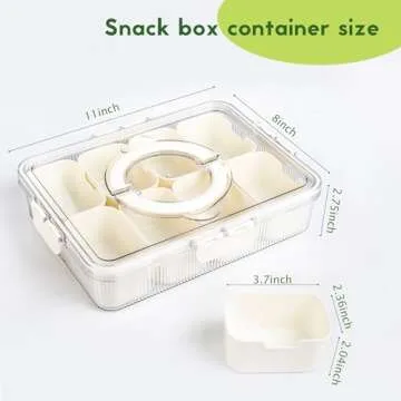 Portable Snackle Box with Clear Lids for Travel