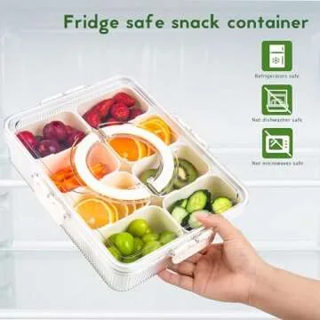 Portable Snackle Box with Clear Lids for Travel