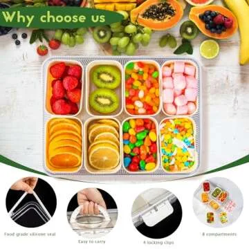 Portable Snackle Box with Clear Lids for Travel