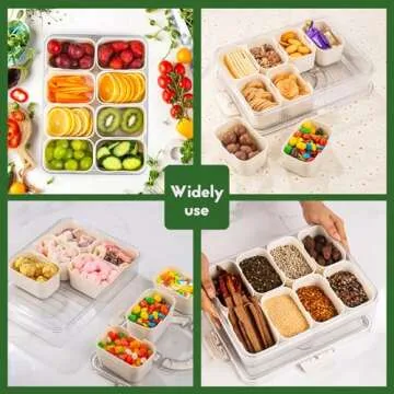 Portable Snackle Box with Clear Lids for Travel