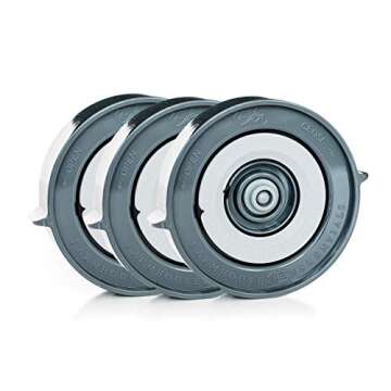 Premium Easy Wide-Mouth Fermenting Kit: Waterless Airlock Fermenter Lids Set with Day & Month Tracker, Pump, Guide. Ferment Sauerkraut, Pickles, Probiotics. Time Saver (Barnwood Gray, 3 Pack)