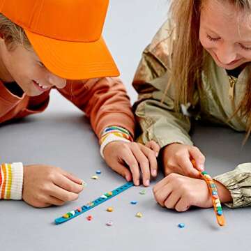 LEGO DOTS Adventure Bracelets 41918 Top DIY Craft Bracelet Toy Kit for Kids, New 2021 (34 Pieces)