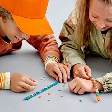 LEGO DOTS Adventure Bracelets 41918 Top DIY Craft Bracelet Toy Kit for Kids, New 2021 (34 Pieces)