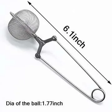 TIHOOD 10PCS Snap Tea Infuser,Stainless Steel Mesh Ball Tea Strainer with Handle for Loose Tea Leaf ...