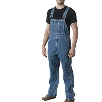 Walls Mens Stonewashed Bib Overalls: Durable & Comfortable Workwear