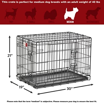 Durable MidWest Life Stages 30" Double Door Dog Crate