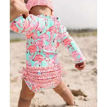 Fab Flamingo Rash Guard for Infants - UV Protection Swimwear