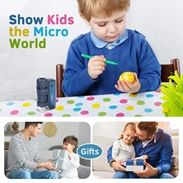 BEBANG Pocket Microscope for Kids 60x-120x Handheld Mini