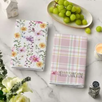 Artoid Mode Spring Kitchen Towels Set of 4 - Stylish and Absorbent