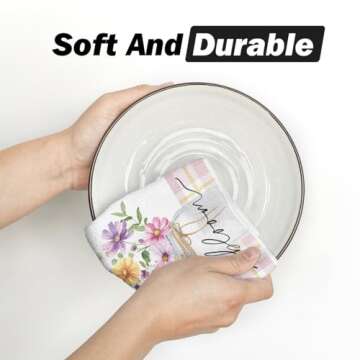 Artoid Mode Spring Kitchen Towels Set of 4 - Stylish and Absorbent