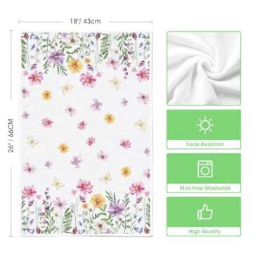 Artoid Mode Spring Kitchen Towels Set of 4 - Stylish and Absorbent