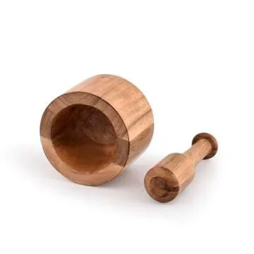 Samhita Acacia Wood Mortar and Pestle for Kitchen Use