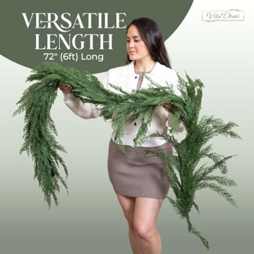 Extra Full Faux Cedar Garland - 72" Christmas Decor