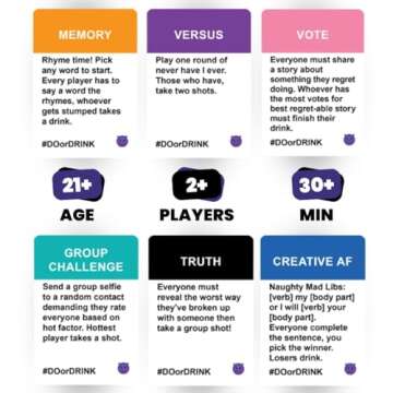 Do or Drink Naughty Edition - The Adult Drinking Game for Spicy Situations - Fun Party Games for Adults with 250 Cards - Great for Game Night, Pre Games, After Parties, and More