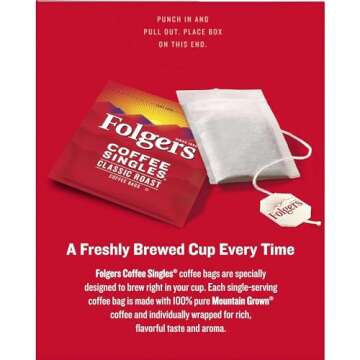 Folgers Coffee Singles (19 per box)