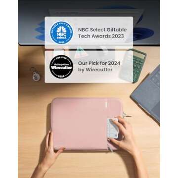 tomtoc 360° Protective Laptop Sleeve for 13.5-14.4 Inch Surface Laptop Studio/6/5/4/3, Surface Book...