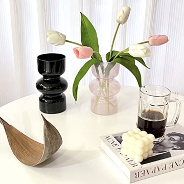 BLOFLO Pink Glass Hydroponic Vase for Modern Décor