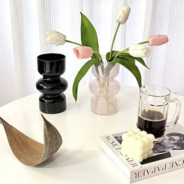 BLOFLO Pink Glass Hydroponic Vase for Modern Décor