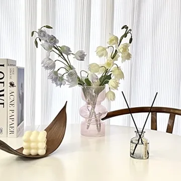 BLOFLO Pink Glass Hydroponic Vase for Modern Décor